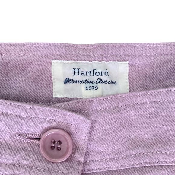 Hartford Cotton Twill High Rise Denim Jeans Lilac - Picture 7 of 8